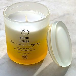 DW HOME FRESH LEMON CANDLE RICHLY SCENTED NEW 1 WICK